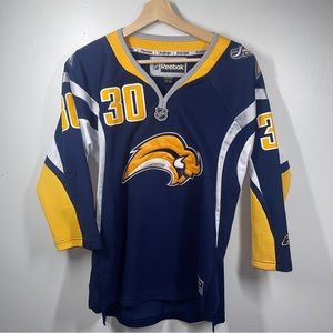Youth L/XL Reebok ccm buffalo sabres nhl hockey jersey miller 30